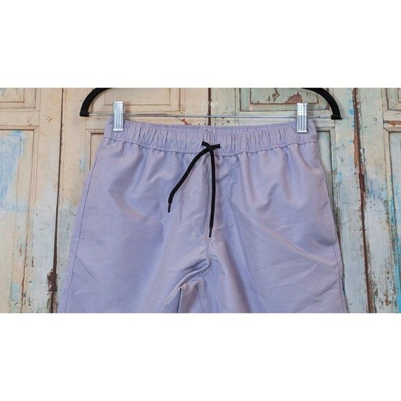 Asos Design Mens Size 2XS Purple Polyester Mesh Drawstring Waistband Swim Shorts - Picture 2 of 6